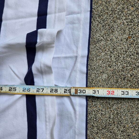 Vtg 90s POLO RALPH LAUREN Horse Logo Colorblock Stripe Padded Rugby Shirt XXL - Picture 7 of 7